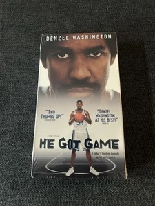 He Got Game (VHS Tape Sealed w/Watermarks 1998 Spike Lee Denzel Washington - Imagen 1 de 4