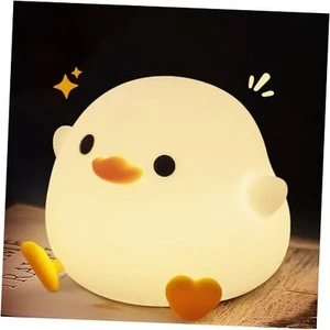 Linda lámpara de luz nocturna de pato, forma de frijol, LED blanda novedad pato dodo pato - Imagen 1 de 7