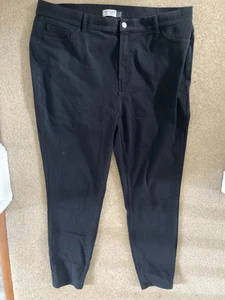 NEXT WOMENS LADIES BLACK TROUSER JERSEY LEGGING SIZE 20 LONG - Picture 1 of 1