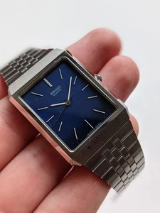 PARTS VINTAGE JAPAN TANK STEEL MEN'S QUARTZ WATCH SEIKO 7810-5029R - Picture 1 of 24