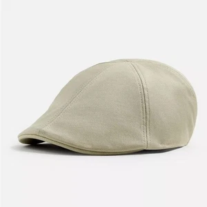Mens Linen Visor Beret Hat Cap Gatsby Paperboy Newsboy Size XL Large - Picture 1 of 6