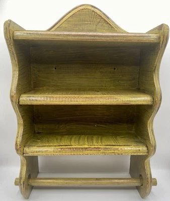 "Estante de madera verde 3 con toallero de papel 18"" T x 13"" x 5,5""" Foto 1 de 4