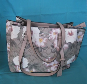 Nine West Tasche grün geblümt 2 Henkel Handtasche 3 Abschnitte, Reißverschluss & Patte, Taschen - Bild 1 von 6