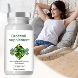 Sulforaphane Supplement - Broccoli Seed Extract Veg Caps 60pcs |HOT - Imagen 1 de 8