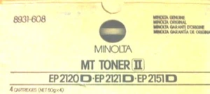 Paquete de tóner genuino Minolta 8931-608 MT2 8931608 (4) en Minolta EP 2120 D-2121 - Imagen 1 de 1