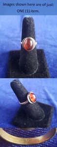 Anillo vintage de plata de ley 925 ovalado ámbar talla 7,5 25ri135 - Imagen 1 de 1