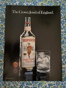 Vintage 1981 Beafeater Gin Print Ad Crown Jewel Of England - Picture 1 of 7