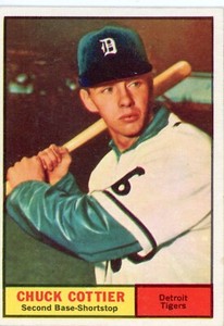 1961 Topps  Chuck Cottier    Detroit Tigers    13
