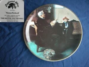 Placa de coleccionista Royalwood China Norman Rockwell El doctor y la muñeca 1977 - Imagen 1 de 1