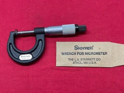 Micrómetro tipo disco Starrett 256.1PN-1 0-1" rango, husillo no giratorio STOCK Foto 1 de 4