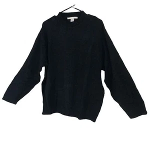 Vintage Perry Ellis Made in Italy Men’s Wool Blend Black Sweater SZ L - Picture 1 of 8