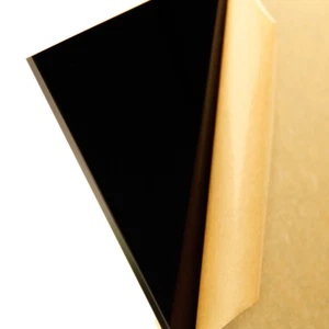 Foglio fuso plexiglass 1/8"" (3 mm) nero acrilico 12""x12"" opaco lucido AZM - Foto 1 di 3