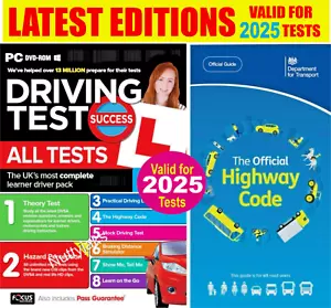 2025 Valid Driving Theory Test & Hazard + Highway Code Book. CD/DVD ROM - Picture 1 of 7