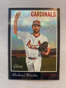 MICHAEL WACHA -  #ed /70 2019 Topps Heritage Chrome BLACK REFRACTOR #THC-119