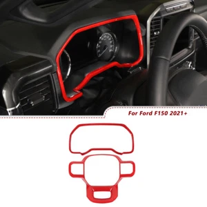 Steering Wheel & Dashboard Cover Trim Bezels For Ford F150 2021+ Red Accessories - Bild 1 von 9