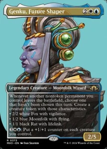 x1 Genku, Future Shaper - Borderless R MTG Modern Horizons 3 M/NM, English - Picture 1 of 1