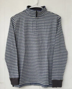 Mint Crewcuts 1/4 Zip Pullover Sweater BLUE STRIPE Cotton Youth Boys' size 14 - Picture 1 of 4