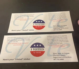 I voted sticker For Osceola County. 2 Copies.New. Free Stamped Envelope Shipping - Bild 1 von 3