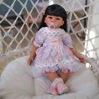  24''Black Skin Reborn Baby Dolls Vinyl African American Toddler Girl Doll Gifts