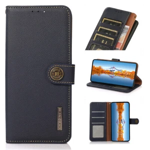 Magnetic Genuine Leather Flip Wallet Case for Motorola X40 - Picture 1 of 13
