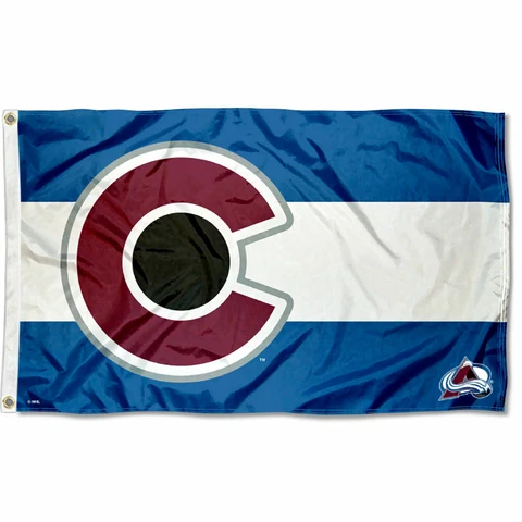 Colorado Avalanche State of Colorado Flag Cover