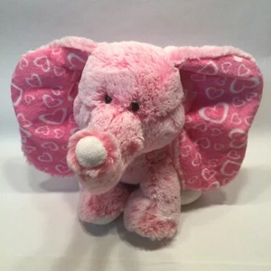Aurora Elephant Pink Heart Ears Valentine's Day 10” Soft Clean Mink Plush EUC - Picture 1 of 6