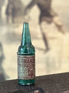 Vtg Miniature Green plastic Old Grand Daddy Bottled In Bond Toy Bottle Mini Doll - Picture 1 of 5
