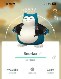 Snorlax Giacca Borchiata Costume Evento Pokemon Trade Go Pokémon Alto Livello - Foto 1 di 1