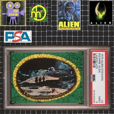 1979 Topps Alien Sticker - 8 Bizarre Alien Landscape - PSA 9 MINT - Image 1 of 4