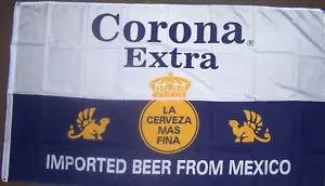Nuevo letrero de bandera de cerveza corona blanca extra 3x5 pies vendedor de EE. UU. - Imagen 1 de 4
