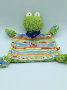 Sigikid Schmusetuch Kuscheltuch Frosch bunt gestreift Halstuch Frottee sehr gut - Bild 1 von 9