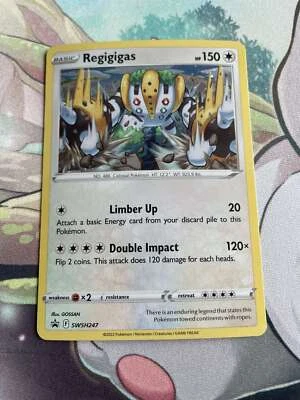Regigigas SWSH247 Sword & Shield Black Star Promo Holo Pokemon Card NM - Image 1 of 2