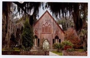BLUFFTON SC Beaufort County SC alte Episkopalkirche des Kreuzes Postkarte - Bild 1 von 1