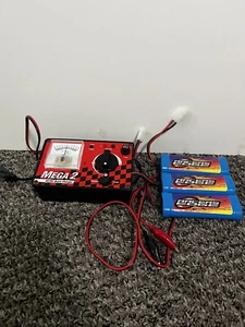 Dynamite Mega 2 AC/DC Quick Charger and 3 Racers Edge Batteries SP1800 - Picture 1 of 13