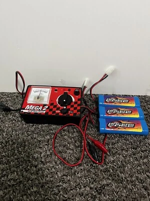 Dynamite Mega 2 AC/DC Quick Charger and 3 Racers Edge Batteries SP1800 - Image 1 of 4