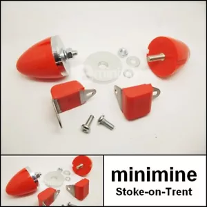 Classic Mini Polyflex UK Front Suspension Bump Stop & Rebound Buffer Kit ORANGE - Picture 1 of 1