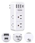 Multi Plug Outlet Extender Surge Protector 1700J, Wall Power Strip With Rotat...