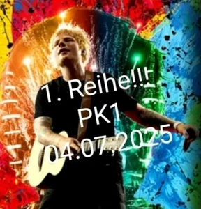 Ed Sheeran Tickets 4.7.25 Hamburg 2 Sitzplatz Karten Block 25B 1.Reihe Top Sicht - Bild 1 von 2