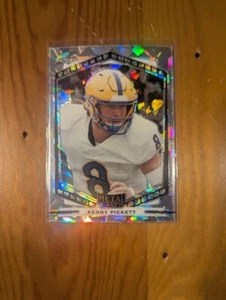 2022 Leaf Metal Draft Football Kenny Pickett #P-KPI Silver Cracked Ice - Picture 1 of 2