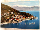 Aerial View Lake Maggiore Belgirate From Airplane Vintage Postcard Kina Italia