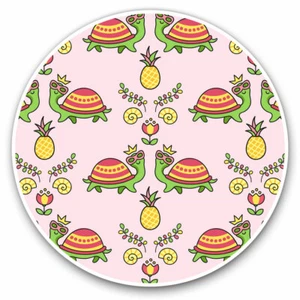 2 x Vinyl Aufkleber 30 cm - süßes Schildkrötenmuster Schildkröte cooles Geschenk #2077 - Bild 1 von 9
