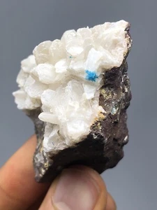 1.6oz Cavansita + Heulandita Blanca Espécimen India Cristal Azul Reiki Curación N49 - Imagen 1 de 11