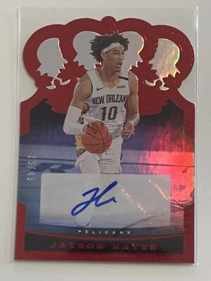 2020-21 Panini Crown Royale Crown Auto Red 23/49 Jaxson Hayes #CA-JAX Auto - Image 1 of 2