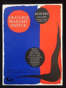 Alexander Calder Original 1966 Lithographed Viewing Invitation Redfern Gallery - Picture 1 of 2
