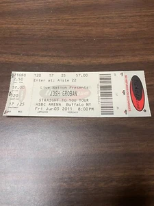 Josh Groban Full Unused Ticket - HSBC Arena, Buffalo, NY 6/3/2011 - Picture 1 of 2