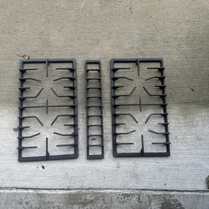 3 gebrauchte Jenn-Air Whirlpool Oberfläche Brenner Rost OEM schwarz Eisen Kochfeld - Bild 1 von 8