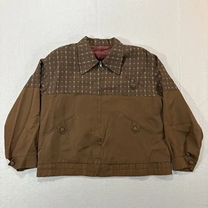 Vintage Ricky Jacke Gabardine braun 50er 60er Full Zip Rockabilly - Bild 1 von 20