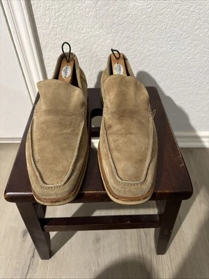 ermenegildo zegna Men’s Loafers Shoes Size 9.5 D Light Brown Suede Comfortable - Image 1 of 4