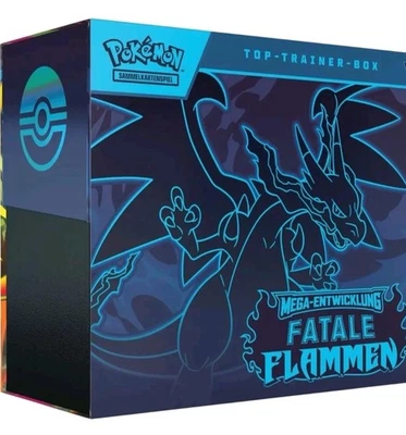 Pokémon Karten Mega-Entwicklung Fatale Flammen Top-Trainer-Box - Bild 1 von 3