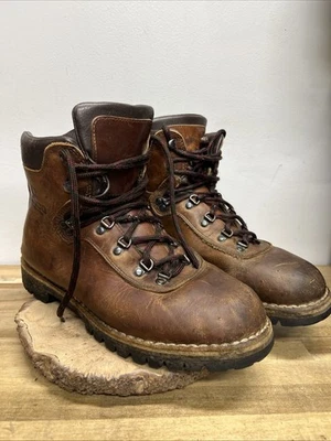 Botas de Senderismo Alico De Colección Para Hombres 11 MM Cuero Marrón Vibram Trabajo Montañismo Foto 1 de 4